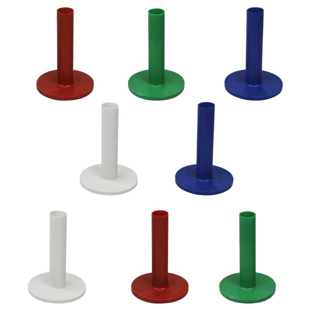 Dualoai 8 Pieces of Rubber golf professional tees Holder Range Driving Practice Mat Size 78mm