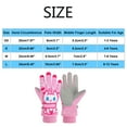 thumbnail image 3 of SEHIOZNI Kids Snow Ski Gloves, Winter Cold Weather Windproof Warm Snowboard Sport Mittens for Boys Girls Pink, 3 of 9