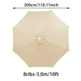 thumbnail image 2 of Housse de Protection, 8 Nervures Remplacement de Parasol 10 Pieds Toile de Remplacement pour Parasol de Jardin Extérieur, Décoration Intérieure, 2 of 8