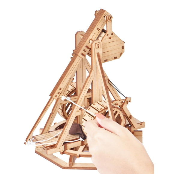 Kit de construcción de maquetas Trebuchet Warwolf de madera 3D para adultos