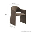 thumbnail image 3 of Side Dining Chair Armchair, Brown, Fabric, Bar Pub Cafe Bistro Dining Kitchen Hospitality Restaurant, Modern Contemporary, HB37566, 3 of 9