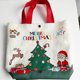thumbnail image 1 of Christmas Gift BagPresent SackCanvas Tote Christmas Eve Handheld Bag For Candy And Apples Carry Packaging Pouch, 1 of 5