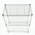 thumbnail image 2 of 3-Shelf Wire Storage Shelving with Wheels,Adjustable Storage Units, Steel Organizer Wire Rack, 23" W x 13" D x 33" H,Silver, 2 of 7