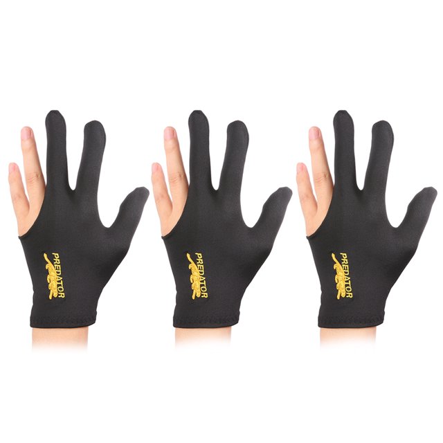 3 uds 3 dedos abiertos Lycra bordado Snooker guantes billar piscina taco guantes Likrtyny Deportes al aire libre Salida diaria Juego de fiesta