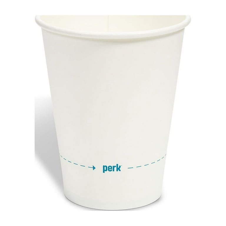 Perk Plastic Cold Cups, 16 oz, Red, 50/Pack