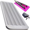 thumbnail image 3 of Heat Resistant Silicone Mat Bag Storage Bag Travel Case for Straighteners Curling Iron (Grey), 3 of 5