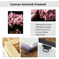 thumbnail image 5 of ZHONGYUTONG African American Wall Art Pink Painting Bloom Flower on Black Women Head Canvas Prints Africa Girl Portrait Pictures Framed Modern Home Decor (24.00" x 36.00"), 5 of 5