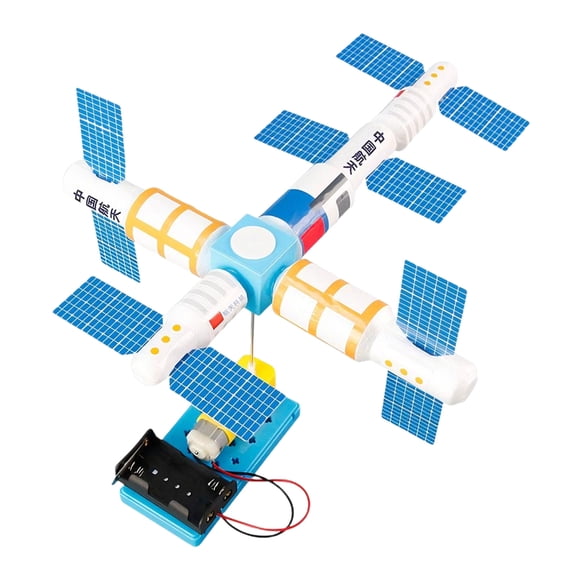 Creative Space Station Model Assembly Toy Educational Satellite Model Building Set For Kid Student Interactive Learning