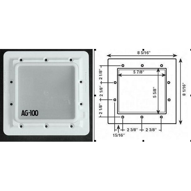Above Ground Swimming Pool Standard Skimmer Plate Fits Hayward SP1090