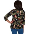 thumbnail image 2 of Alfred Dunner Womens Petite Cardinals And Pinecones Embellished Top, 2 of 4