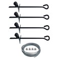 thumbnail image 2 of Minute Man Shed Anchor Kit Heavy Duty Ground Anchors with 50ft Cable and U-Bolts, 2 of 2