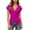 Z120 Hot Pink, variant on Mifsaly Womens Wrap Blouse Cross Front Short Sleeve V Neck T Shirts Slim Fit Ruched Pleated Casual Blouses Flattering Summer Going Out Tops Blue,L