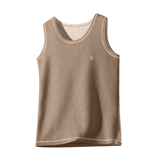 Dealovy Little Girls Tank Tops Kids Warm Solid Color Vests Crewneck Sleeveless Pullover Base Layer Undershirt