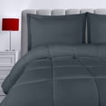 thumbnail image 1 of Utopia Juego de edredón King de 3 piezas, edredones grises, juego de cama suave alternativo, 1 edredón (90 x 102 pulgadas), 2 fundas de almohada (20 x 36 pulgadas), 1 of 7