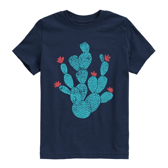 Instant Message - Abstract Cactus Short Sleeve Graphic T-Shirt