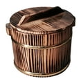 thumbnail image 5 of Esquirla Wooden Rice Bucket, Wooden Sushi Rice Bowl, Unique Tray with Lid, Sushi Wooden Barrel, Steamed Rice Barrel for Restaurant Cooking 18cm B, 5 of 8