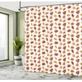 thumbnail image 5 of Ambesonne Burnt Orange Shower Curtain, Fall Leaf Sketches, 69"Wx70"L, Burnt Orange Paprika, 5 of 5