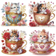 thumbnail image 1 of Kit Con Forma Especial Parcial 5D DIY Gato 30x30cm Azul, 1 of 6