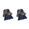 thumbnail image 2 of Sonducket Blusa de manga larga con cuello y estampado extragrande para mujer de primavera Type11 NO11, 2 of 6