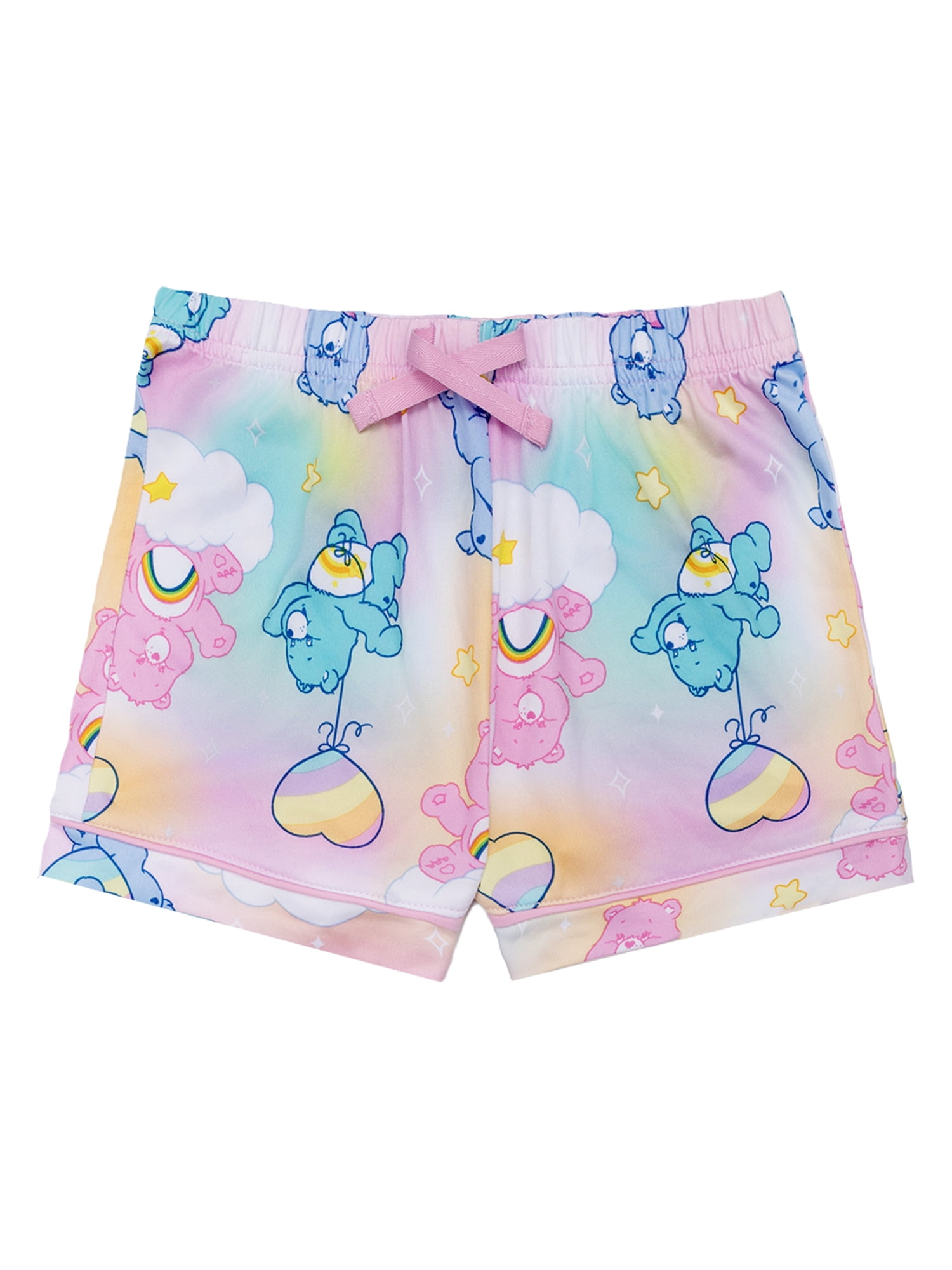 Care Bears Girls Button Front Top and Shorts Pajama Set, 2-Piece, Sizes 4-12