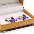 thumbnail image 2 of Gemelos con diseño de pez morado para hombre en color cobre, 2 of 2