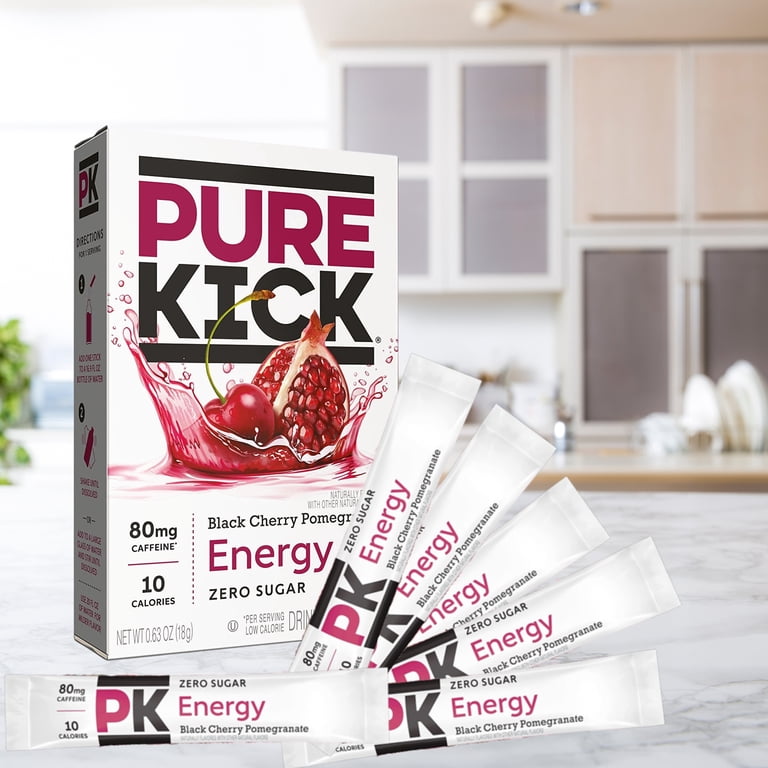 Pure Kick Black Cherry Pomegranate Singles to Go Zero Sugar Energy