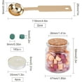 thumbnail image 2 of Wax Seal Beads 6 Color Sealing Wax Beads Packed in Glass Jar with 4pcs Candles 2pcs Wax Spoon 180pcs Sealing Wax Kit for Halloween Wedding Invitation Gift Wrap(Pink +Teal Series), 2 of 7