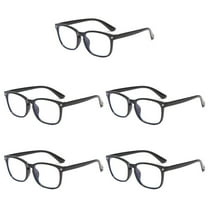 5 Pairs Men Women Unisex Round Frame Blue Light Blocking Reading Glasses Readers 4.00