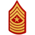 thumbnail image 3 of United States Marine Corps (USMC) Chevron female gold embroidered on red Sergeant Major (SGTMAJ), 3 of 6