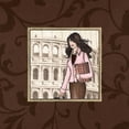 thumbnail image 2 of Andrea Laliberte 12x12 White Modern Wood Framed Wall Art Titled - Roma in Pink, 2 of 5