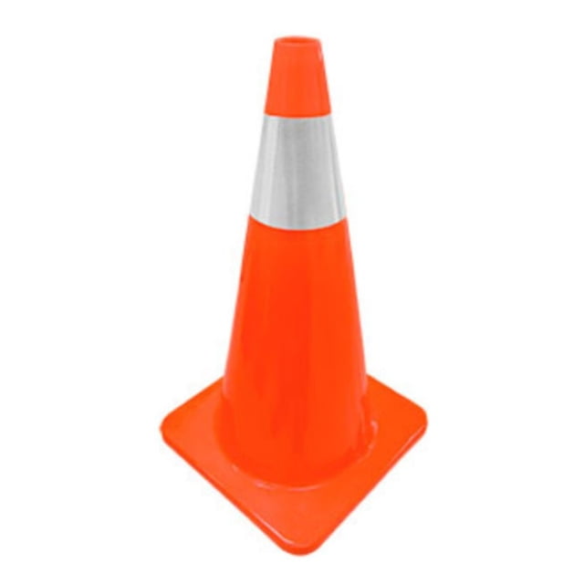 Cono Trafico 70cm Dogotuls Altura con Reflejante Color Naranja Pvc Flexible Seguridad Uso Pesado