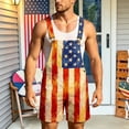 thumbnail image 2 of American Flag Overalls Men 4th of July Overall Shorts 250 Anniversary USA Bibs Red White and Blue Outfits Patriotic, 2 of 6