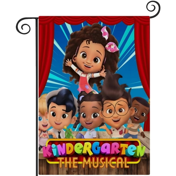 Kindergarten The Musical-themed Garden Flag. Perfect gift for fans, friends, and family members, and suitable for outdoor activities, party decorations11''x18''