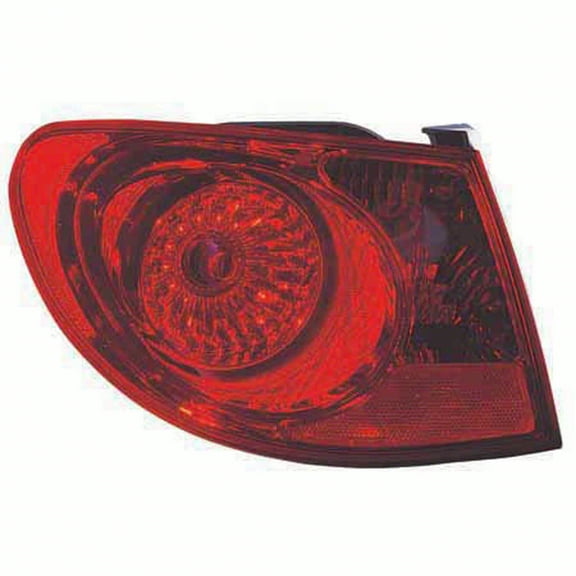 KAI New Economy Replacement Driver Side Outer Tail Light Assembly, Fits 2007-2010 Hyundai Elantra