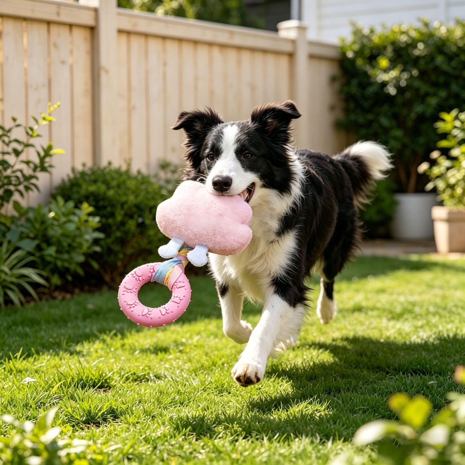 Gytml Squeaky Dog Chew Toys Durable Interactive Plush Puppy Toy With Squeaker Plush Dog Toy For Large & Medium Dogs Aggressive Chewers(B-2.76X7.48Inch)