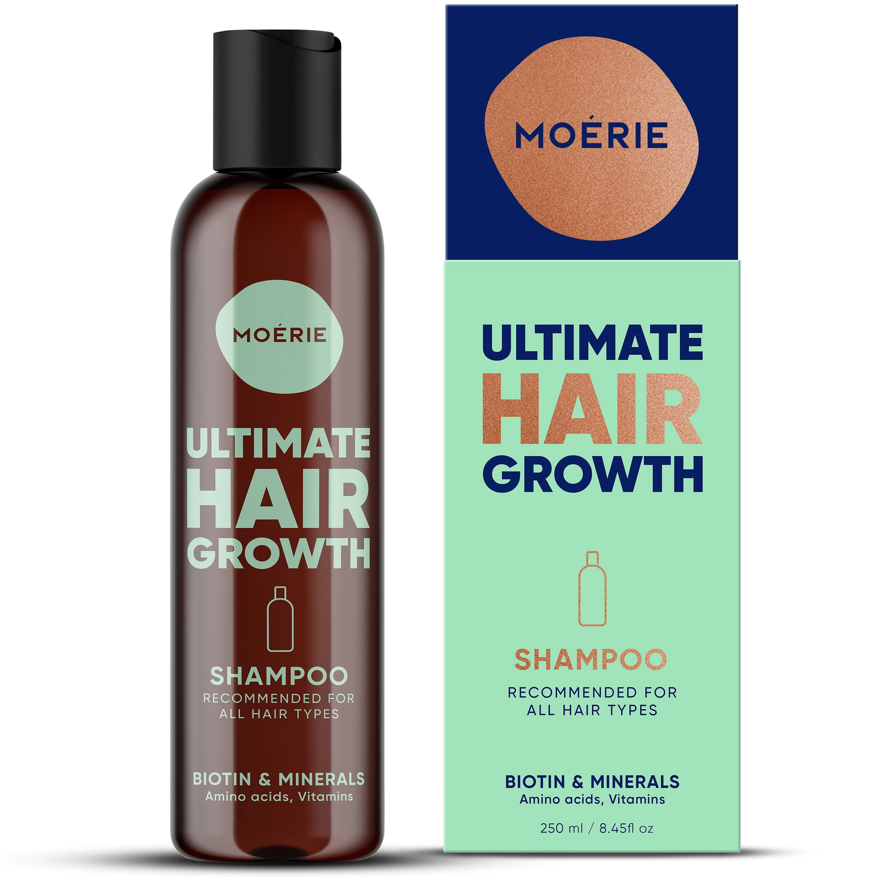 MOERIE Mineral Hair Growth Shampoo For Longer, Thicker, Fuller Hair