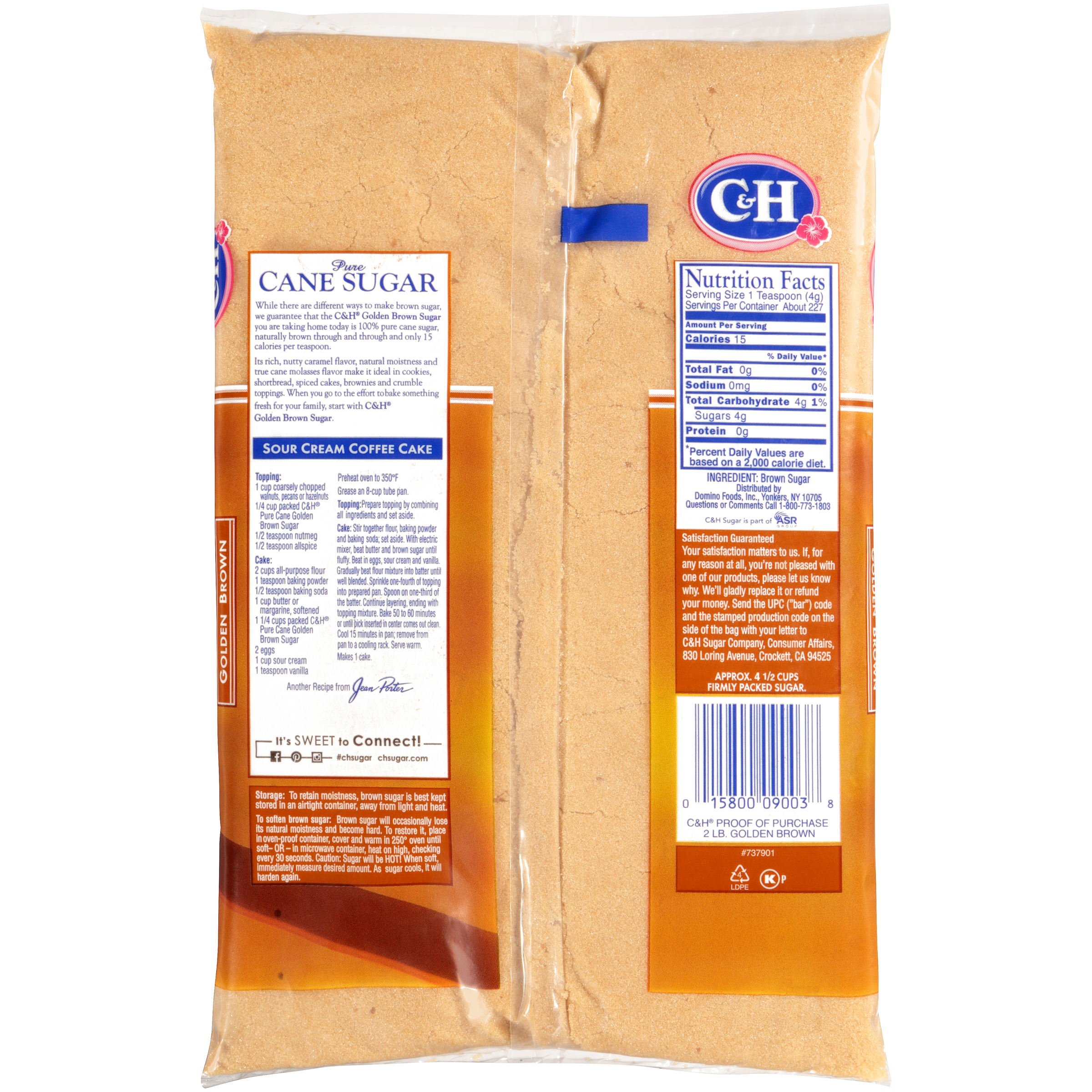 C&H Premium Pure Cane Light Brown Sugar, 2 lb - image 5 of 7