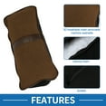 thumbnail image 2 of Unique Bargains All-Season Car Headrest Lumbar Support Neck Pillow Cushion Memory Foam Support Ergonomic Design 19x42x10cm Suede Brown 1 Pc, 2 of 6