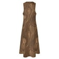 thumbnail image 5 of Walnut wood-grain Long Dress elegant and pretty women's dresses summer dresses, 5 of 6