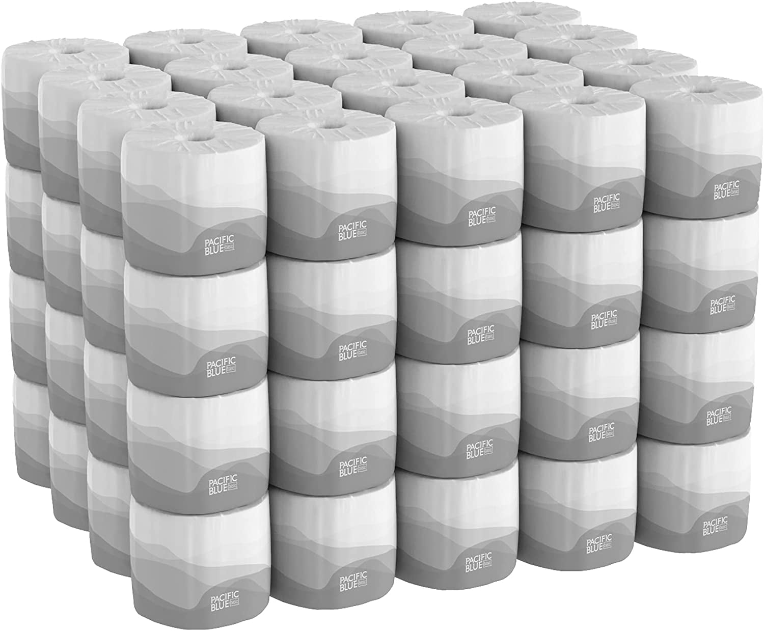 Georgia-Pacific Professional Pacific Blue Basic 1-Ply Toilet Paper, 550 Sheets, 80 Rolls per Carton