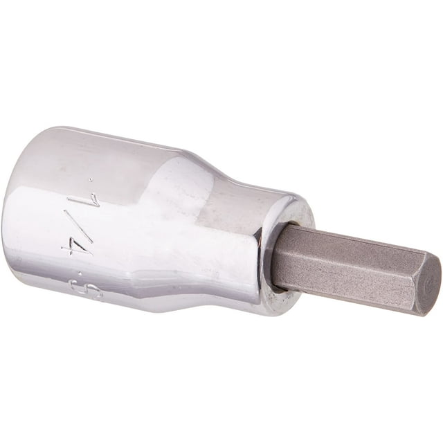SK Hand Tool 41210 Drive Hex 1/4-Inch Bit Socket, 3/8-Inch, Chrome