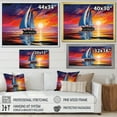 thumbnail image 4 of Designart "Sailboat Sailing harmonies II" Sailing Boat Floater Framed Canvas Wall Art, 4 of 7
