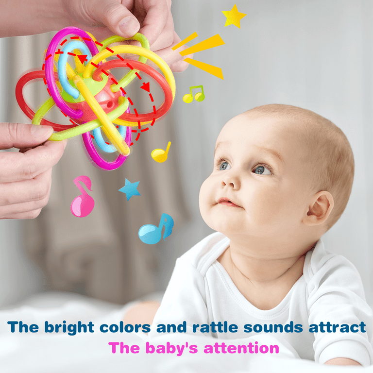 GOODWAY Infant Teething Toys Teether Rattle Sensory Development Safe for 0 6 6 12 Months Newborn Boy Girl Walmart