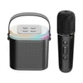 thumbnail image 4 of Sistema de altavoces portátiles Altavoz Bluetooth portátil Juego de karaoke inalámbrico para Micrófono único negro Y1, 4 of 9