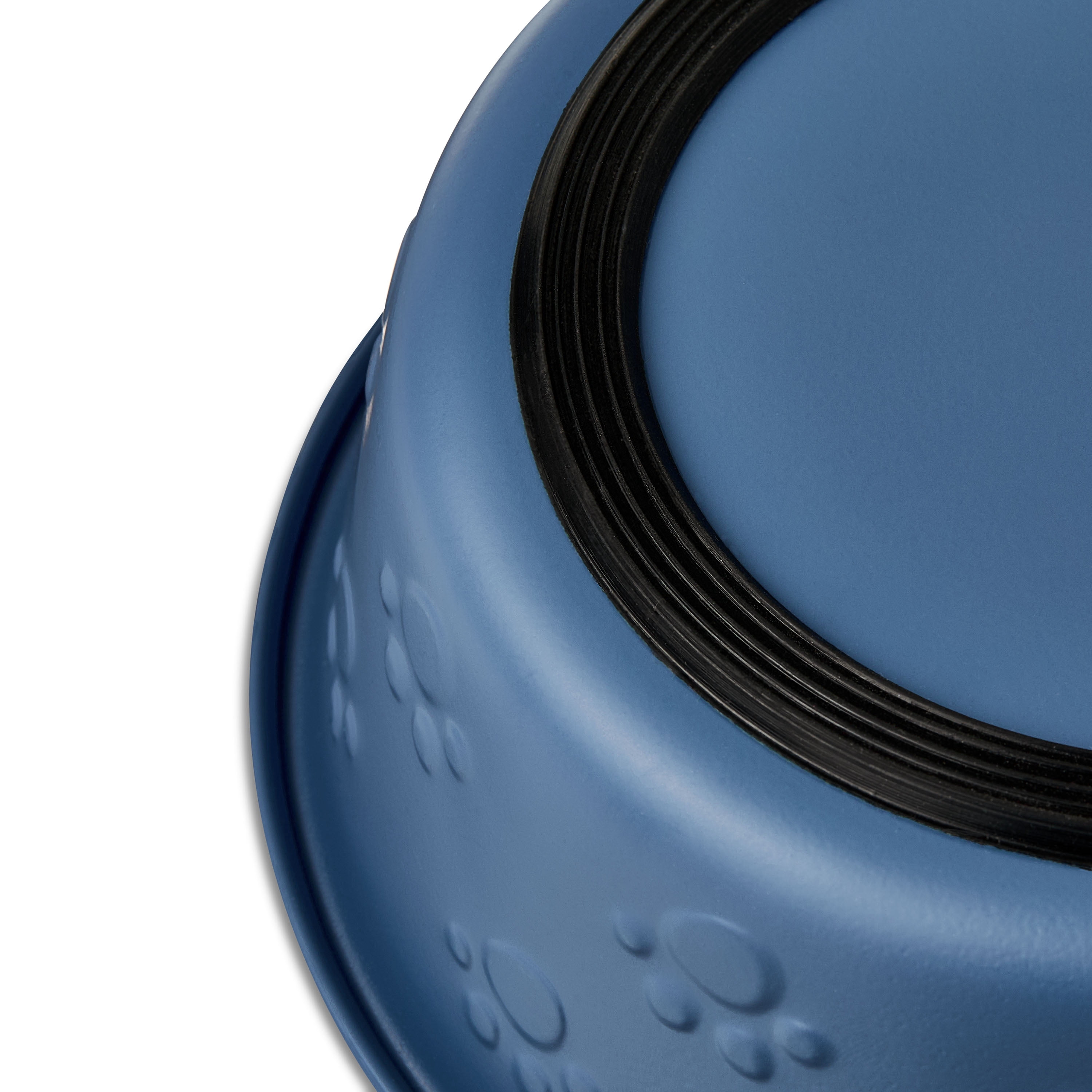 Vibrant Life Medium Stainless Steel Embossed Dog Bowl, Blue Paws