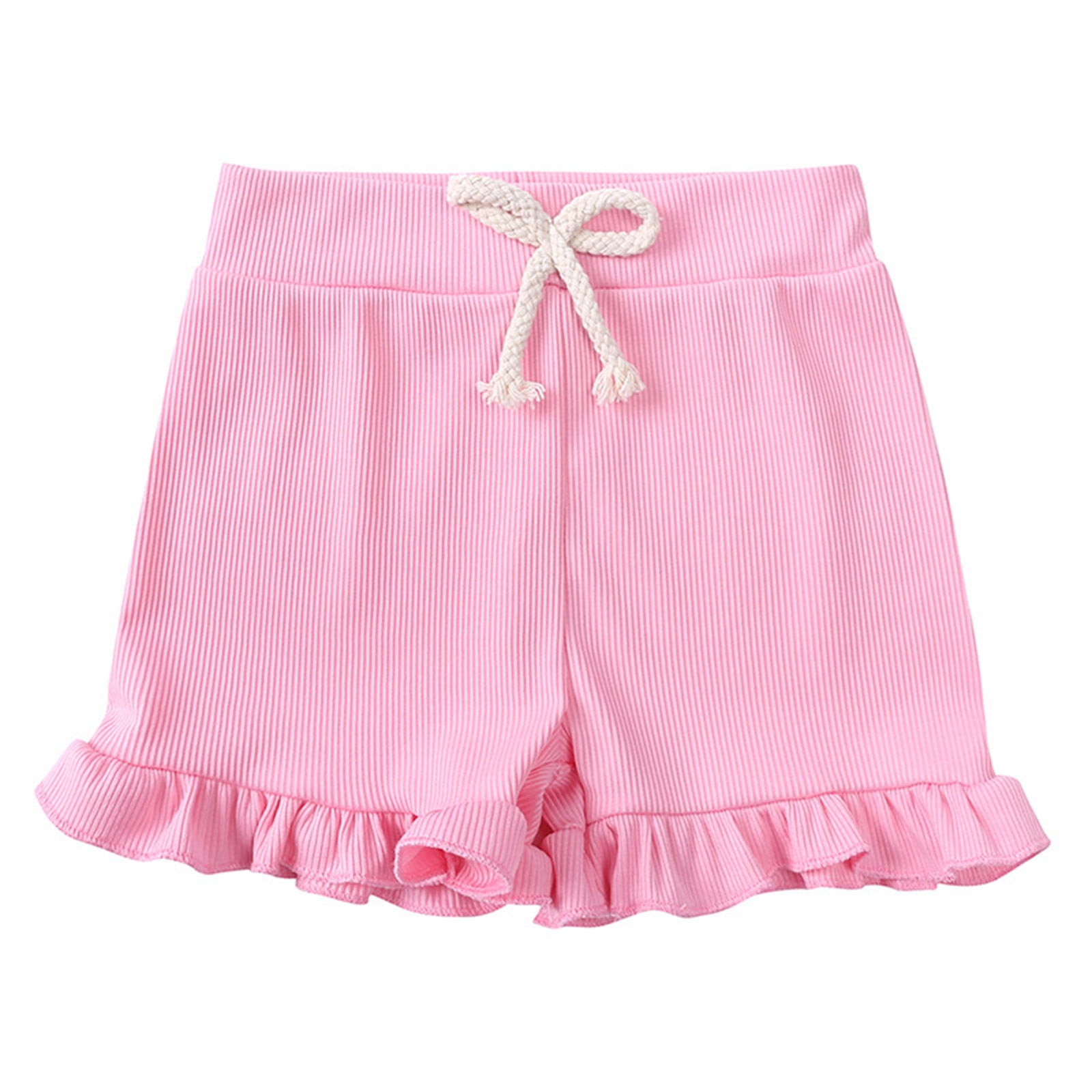 HCNTES Toddler Baby Girl Summer Outfit Heart - Shaped Graphic Short Sleeve Shirt T - Shirt Tops + Elastic - Waist Jean Shorts Set,3-4 Years Pink