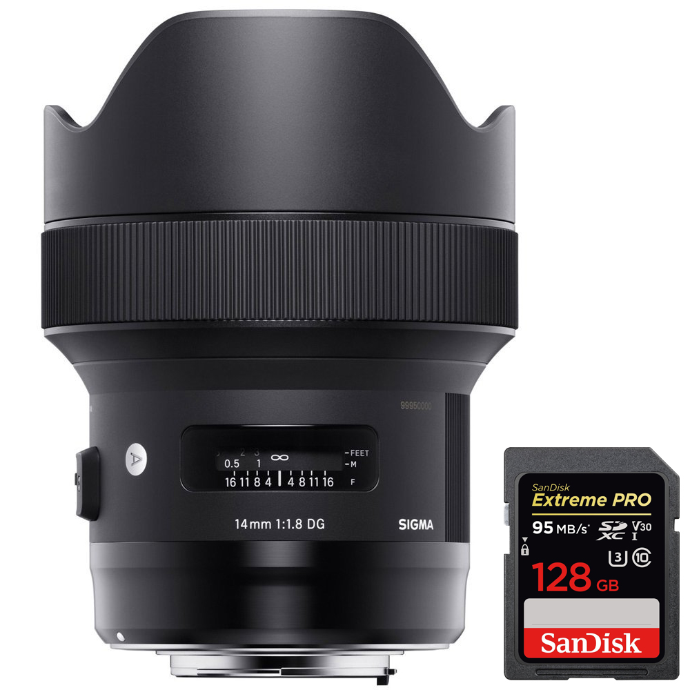 Sigma 14mm F1.8 DG HSM Art Wide Angle Full Frame Lens for Nikon F Mount Camera (450955