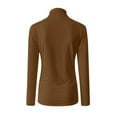 thumbnail image 5 of ASFGIMUJ Women Fashion Solid Long Sleeve Turtleneck Blouse Tops Slim Fit Stretchy Layer Tee Shirts, 5 of 7