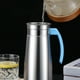 thumbnail image 5 of Hervidor de Agua de Acero Inoxidable para Puerta de Refrigerador con Tapa, Jarra de Agua Fría de Gran Capacidad (1,3 L) para Té, Jugo, Café y Leche, Sin Olores, Plateado, 5 of 7