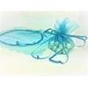 Turquoise Organza Pouches Scallop Cut (24 Pieces)